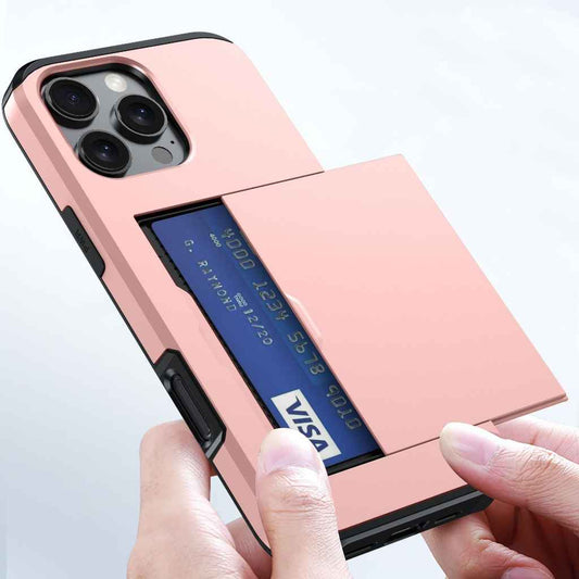 2-in-1 iPhone Card Holder Case – Shockproof TPU + PC Protective Cover