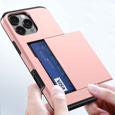 2-in-1 iPhone Card Holder Case – Shockproof TPU + PC Protective Cover