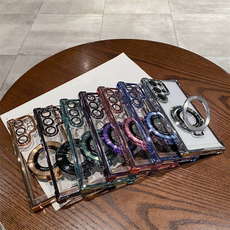 Magnetic Phone Case with Stand Shockproof Hard Case  Samsung S20 to S26 series (A05 to A57)