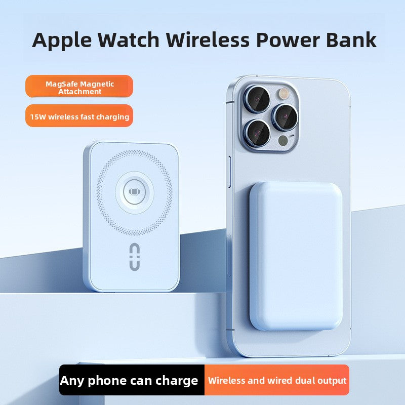 3-in-1 Magnetic Power Bank ? 5000mAh Wireless Charger for Phone, Watch & Earbuds