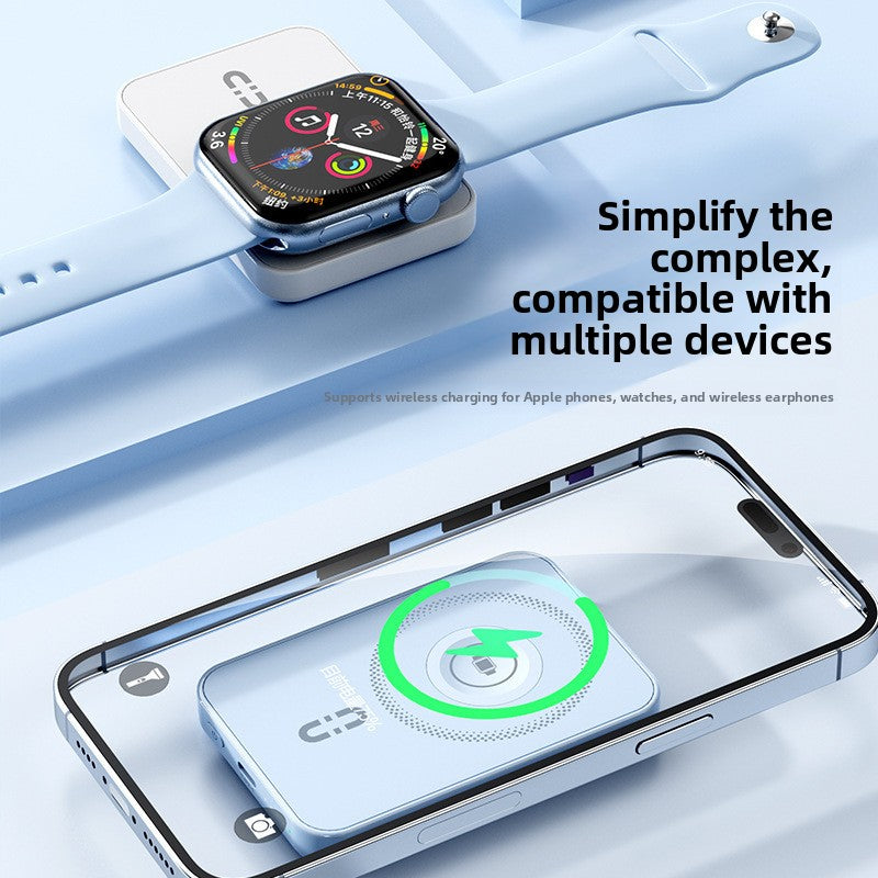 3-in-1 Magnetic Power Bank ? 5000mAh Wireless Charger for Phone, Watch & Earbuds
