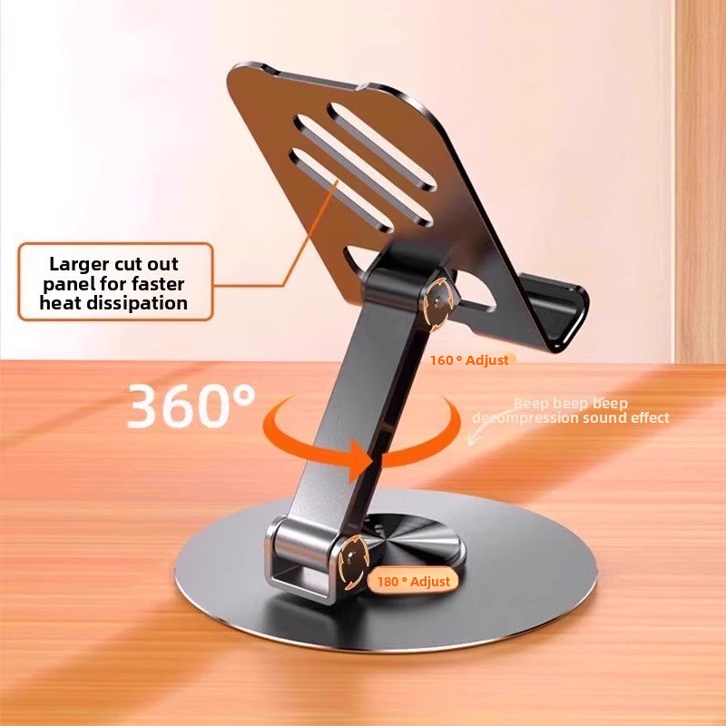 Rotatable folding tablet and phone stand