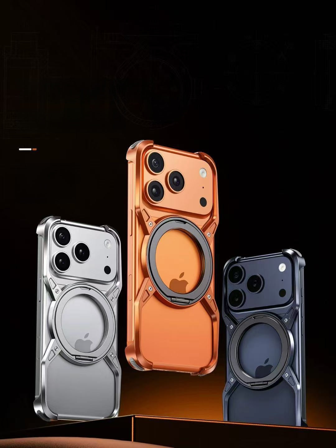 Magnetic Aluminum iPhone Case with Cooling Stand – Premium Shockproof Cover