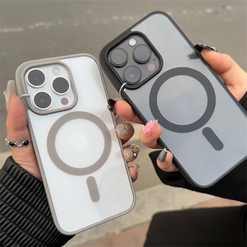 Magnetic Silicone Acrylic Phone Case for iPhone 7/8/11/12/13/14/15/16/17 X/XS/Pro/Max/Pro Max/