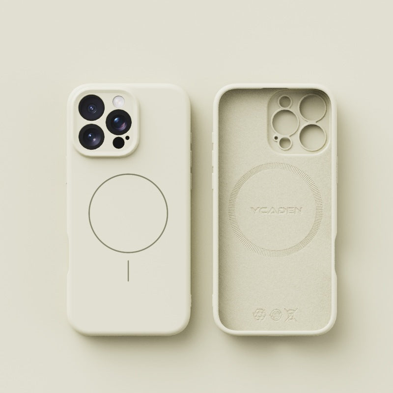 Magnetic Liquid Thin Phone Case with Soft Button