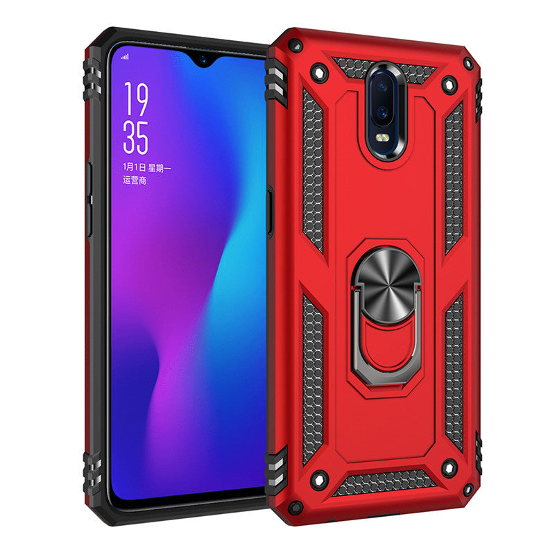 Shockproof Dual-Layer OPPO Phone Case with Built-In Stand