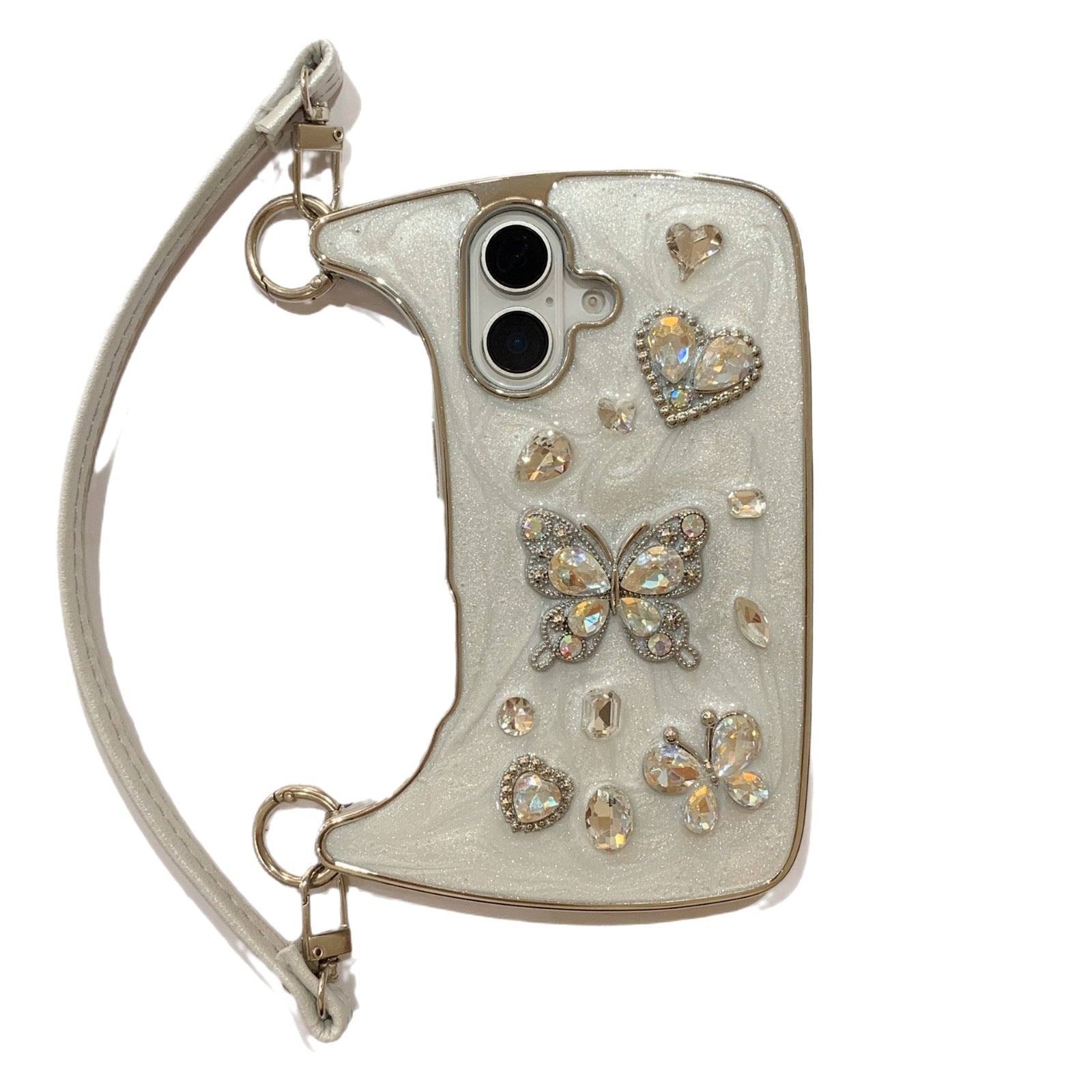 Epoxy Diamond Butterfly iPhone Case 11/12/13/14/15/16/17 Pro/ Pro Max. - NolDox Store