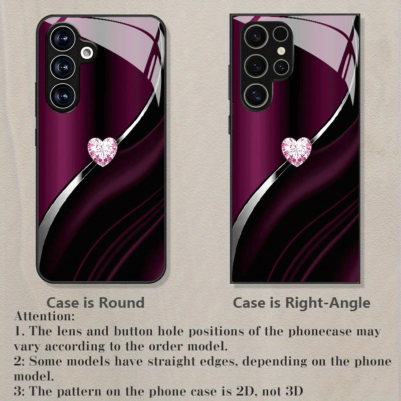 Colorful Heart Pattern Protective Case for Samsung Galaxy S8/S9/S10/S20/S21/S22/S23/S24/S25/S26 Plus/Ultra