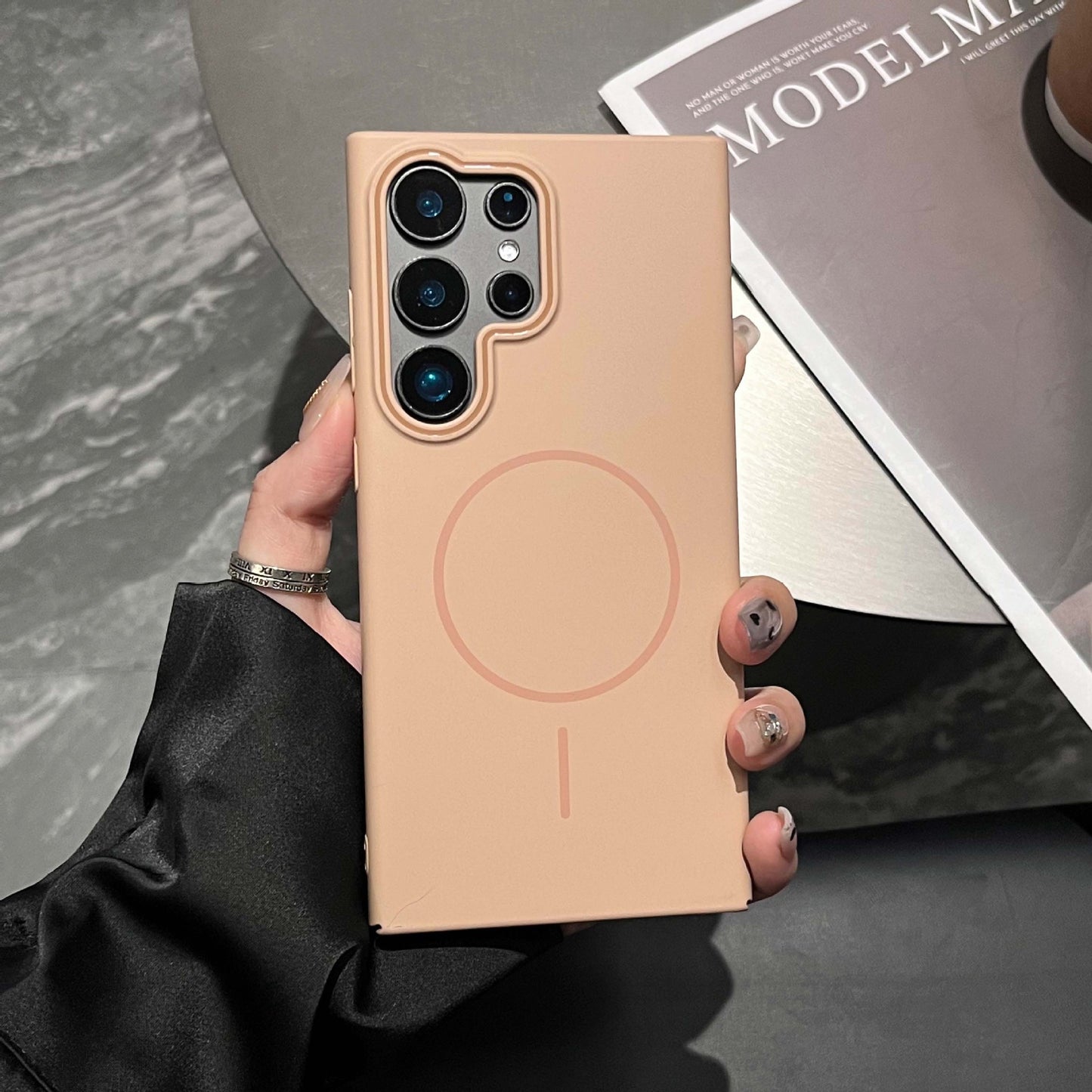 Magnetic Ultra-Thin Case for Samsung Galaxy – Matte Shockproof Cover
