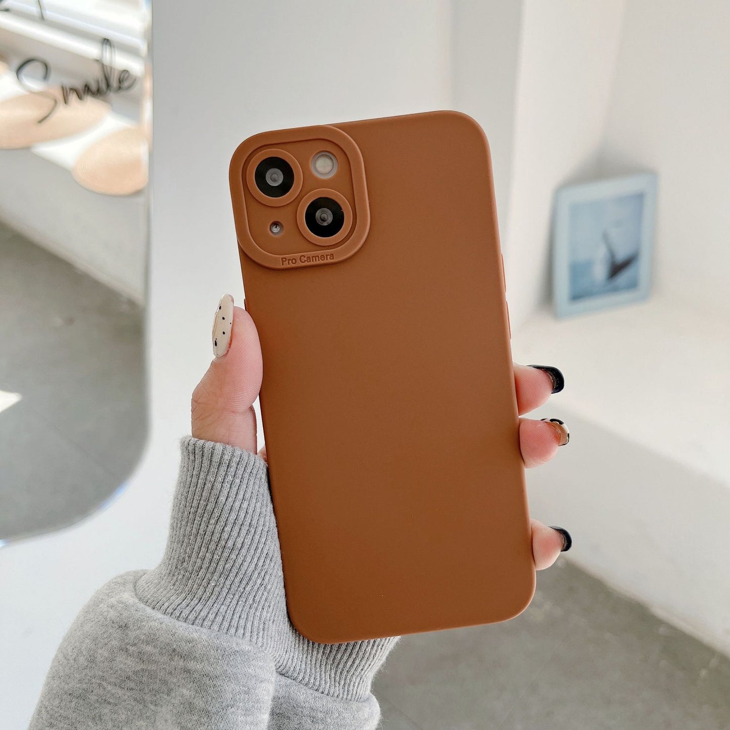 TPU Anti-Fall Liquid Silicone Phone Case for iPhone