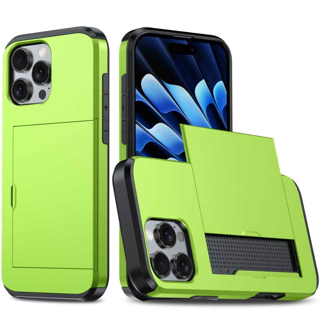 2-in-1 iPhone Card Holder Case – Shockproof TPU + PC Protective Cover