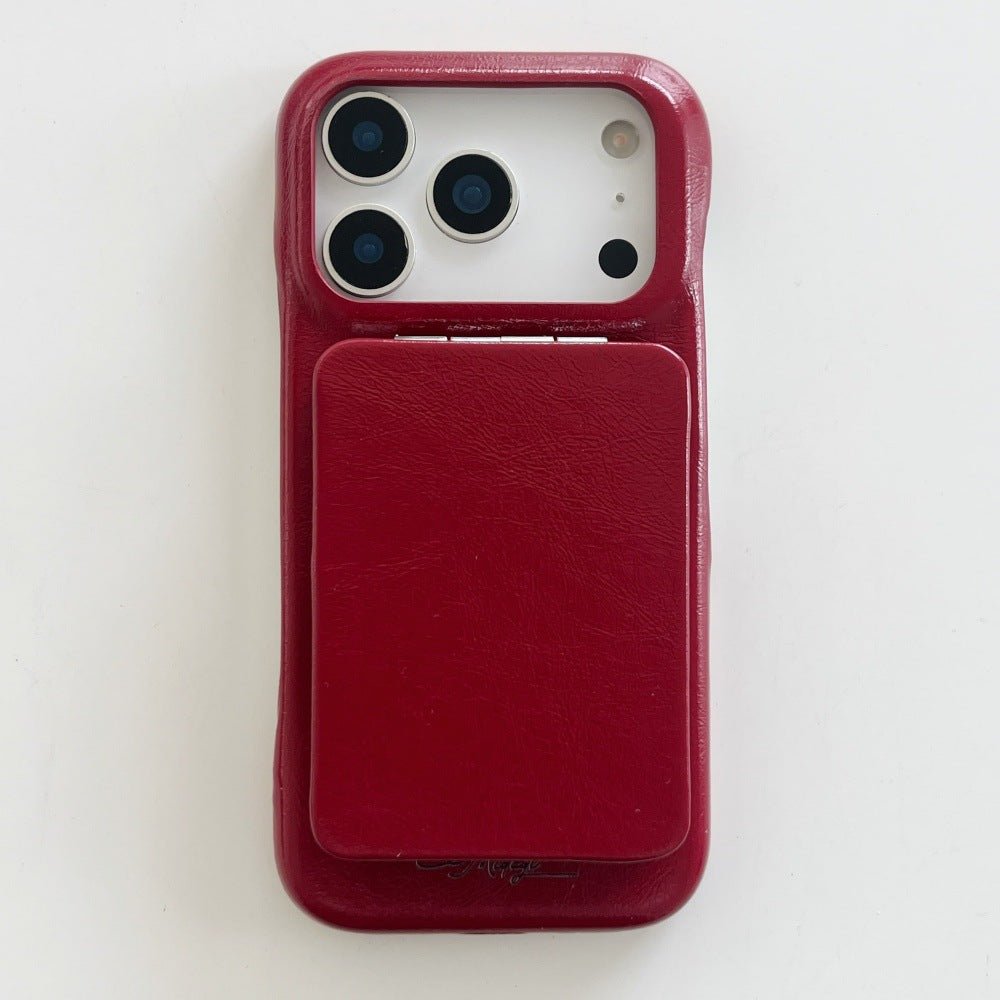 Leather Mirror Holder Phone Case for iPhone - NolDox Store