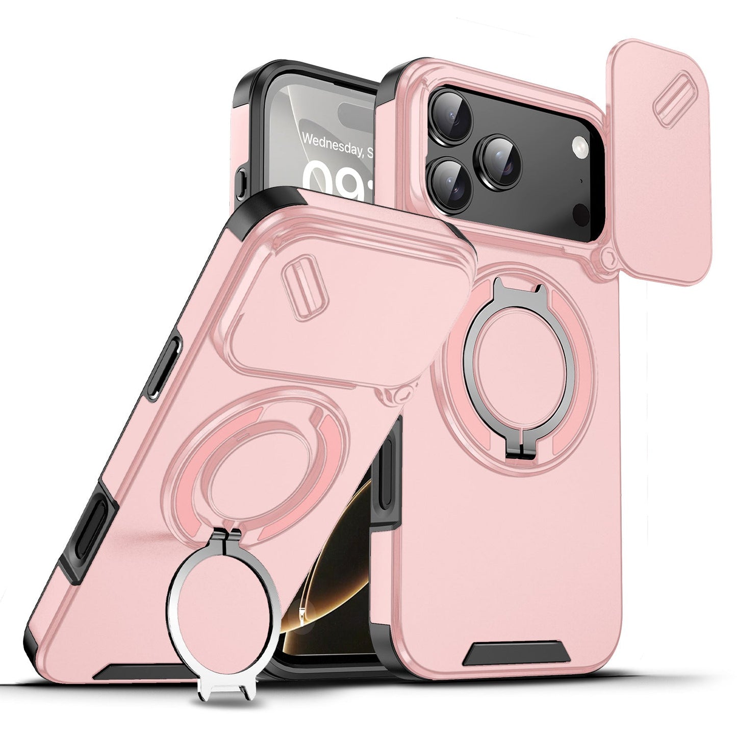 Magnetic Window Phone Case with Holder for iPhone Series 11/12/13/14/15/16/17 E/ Pro/Pro Max. - NolDox Store