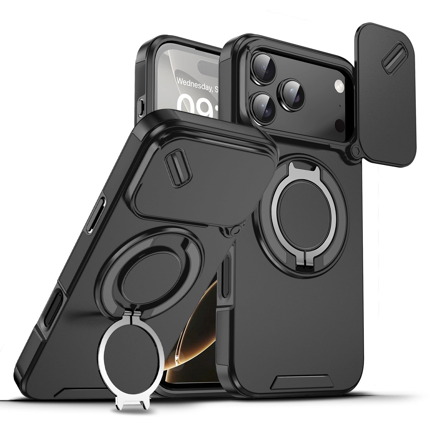 Magnetic Window Phone Case with Holder for iPhone Series 11/12/13/14/15/16/17 E/ Pro/Pro Max. - NolDox Store