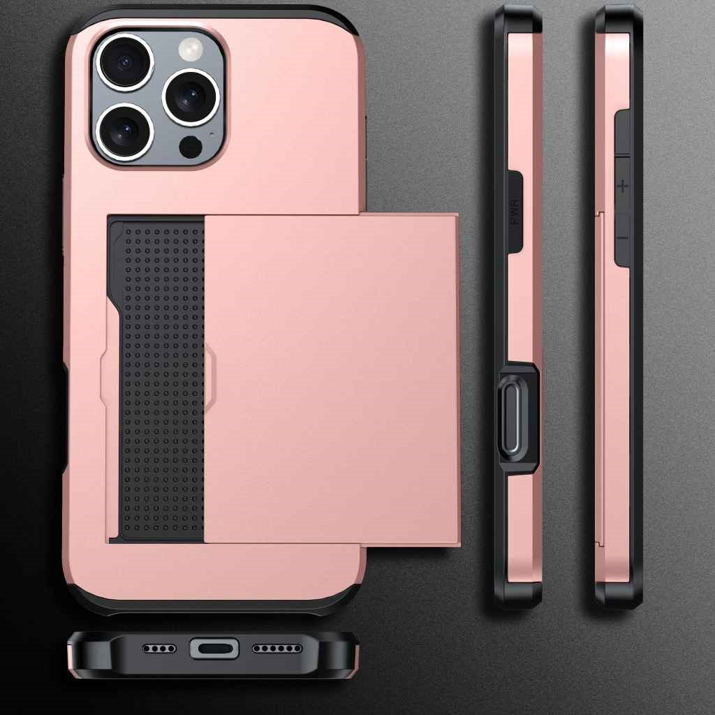 2-in-1 iPhone Card Holder Case – Shockproof TPU + PC Protective Cover