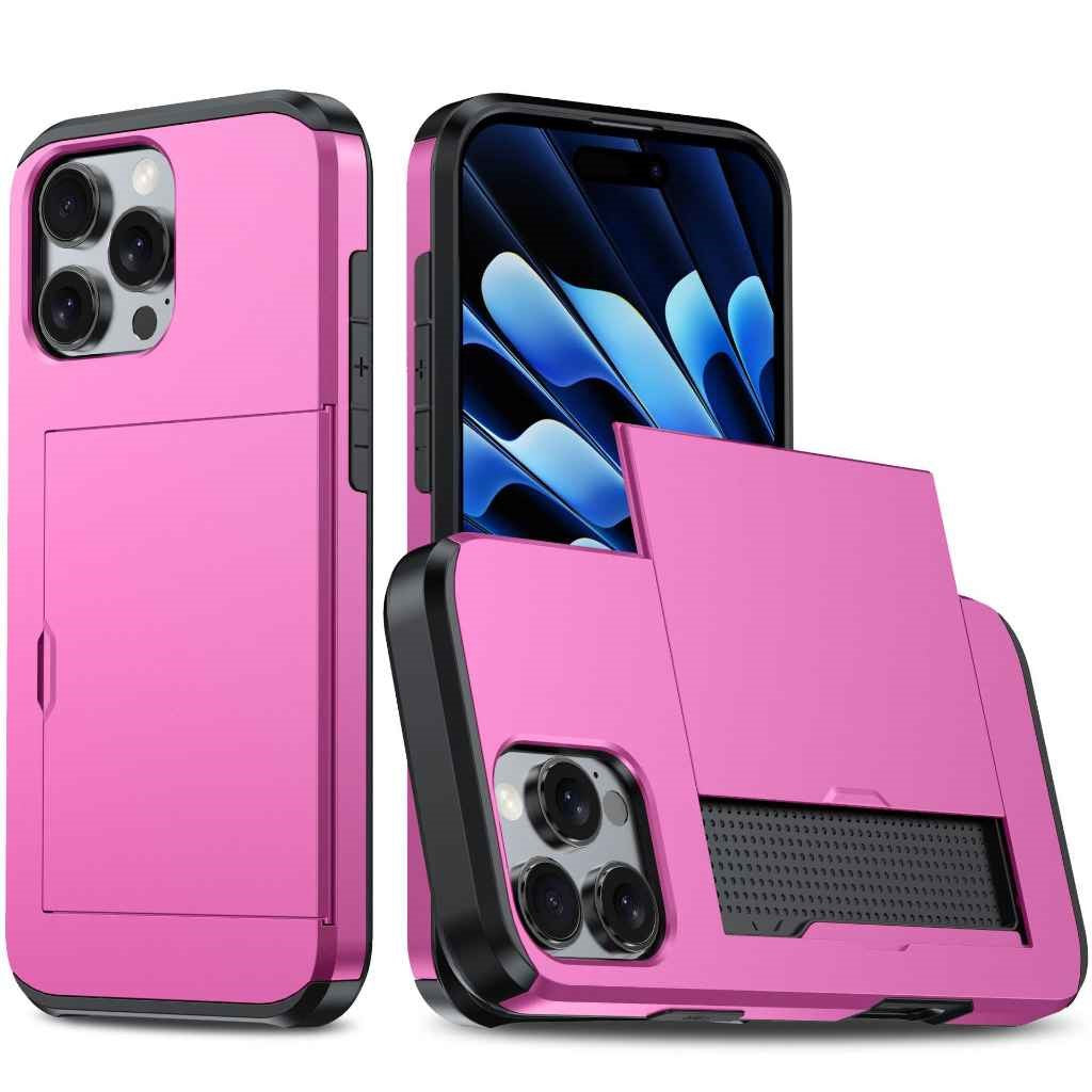 2-in-1 iPhone Card Holder Case – Shockproof TPU + PC Protective Cover