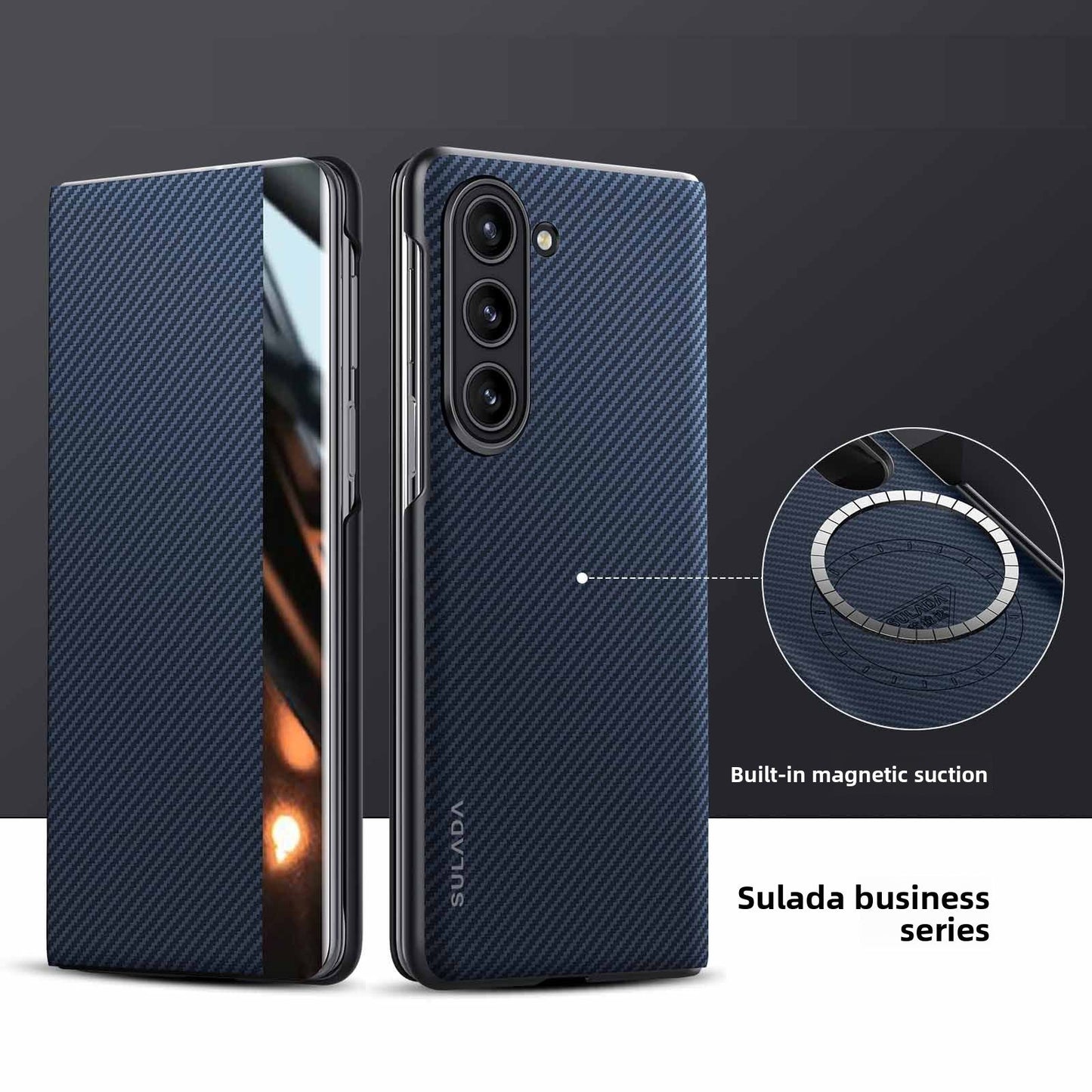 Samsung Z Fold Magnetic Leather Case with Card Slots - NolDox Store