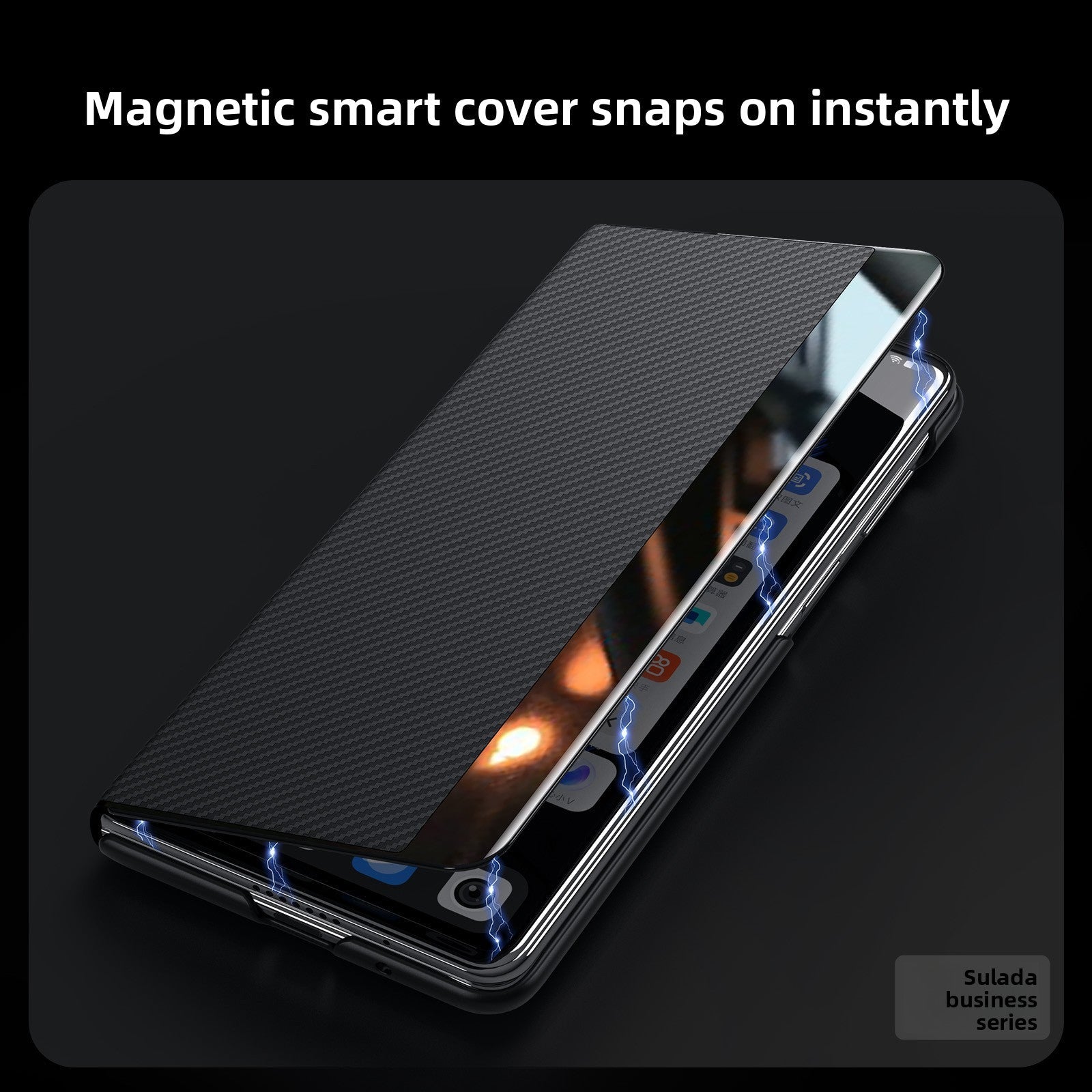 Samsung Z Fold Magnetic Leather Case with Card Slots - NolDox Store